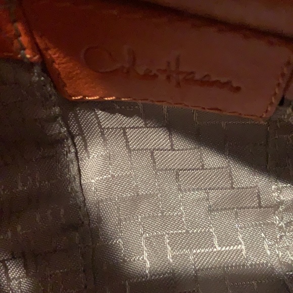 Cole Haan Pebbled Leather Shoulder Bag in Orange - Picture 6 of 8